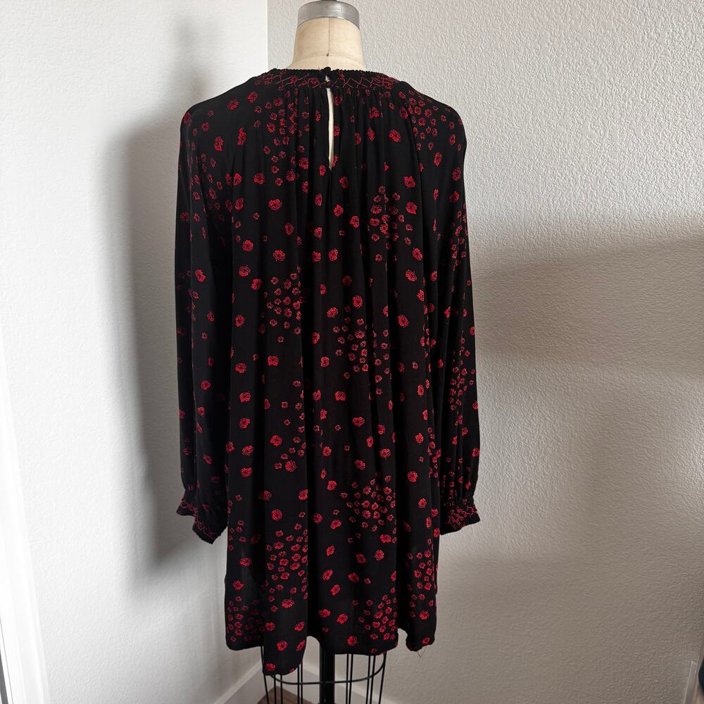 Free People | Smocked Floral Mini Dress, Size Large - Picture 3 of 10